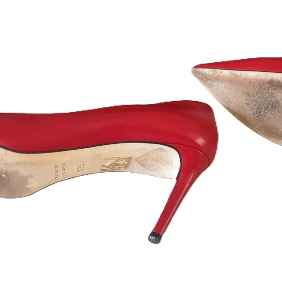 Tamara Mellon Red Leather Rebel 75 pumps sz 6.5 made in Italy - Picture 5 of 7
